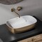 Ruvati 19-inch Matte Gold and White Bathroom Vessel Sink epiStone Solid Surface RVB2113GW - alternate 1